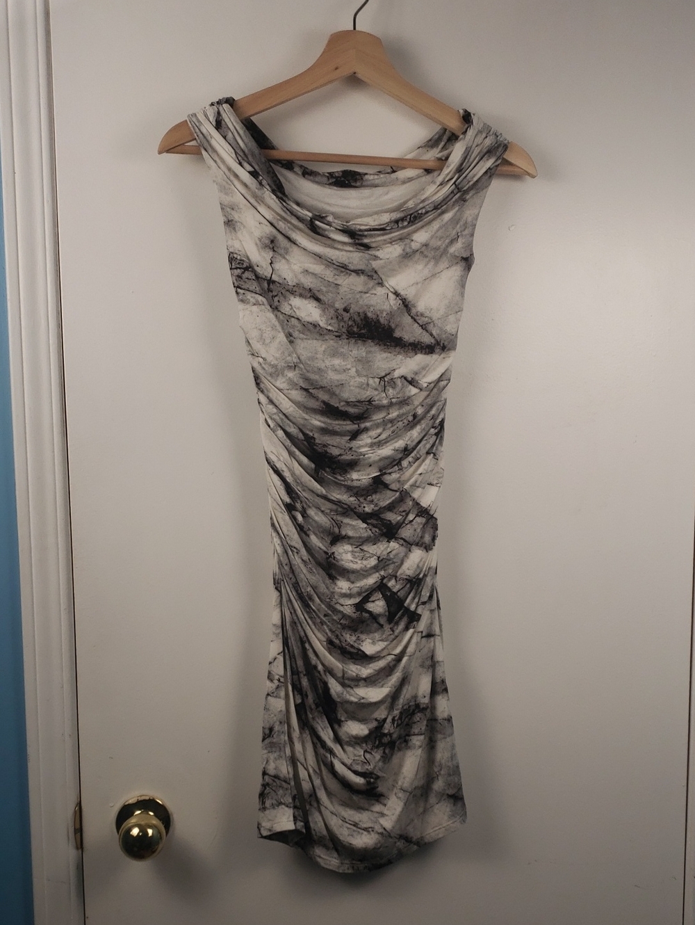 Helmut Lang Off Shoulder Tie Dye Mini Dress Size Small